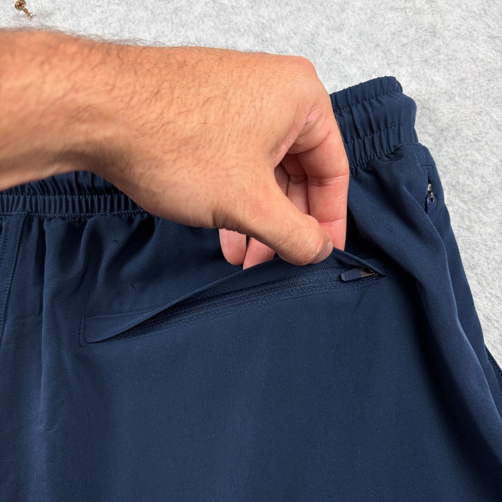 Rhoback Grit Gym Shorts Mens XL Blue Athletic Performance Stretch Golf Lined 7" - Picture 5 of 9